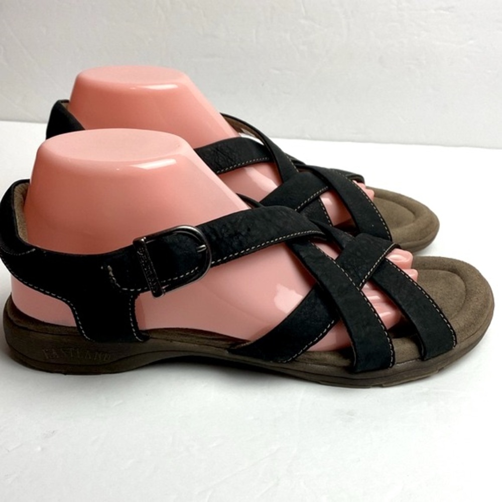 Eastlands "Marlena" Women's Back Strap Comfort Sandal Leather Black Size 10M